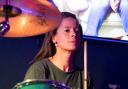 Organiser Simone Gubbins on the drums