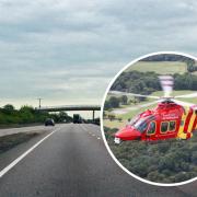 A woman died after a crash on the A120