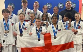Thaxted Dragons in Las Vegas. Picture: THAXTED KARATE
