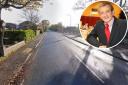 In progress - an image of Berechurch Hall Road and an inset image of Councillor Dave Harris