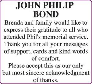 JOHN PHILIP BOND