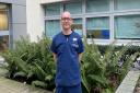 Benedict Punchard, senior charge nurse, in the new Broomfield Hospital garden for critical care patients