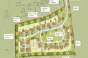 A map of the proposed development in Hatfield Broad Oak