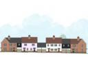 A rendering of the housing style for the proposed Helena Romanes School development