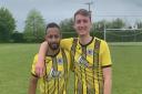 Emilio Caceres Sola (left) and George Paola scored for High Easter in a 2-0 win over Stisted