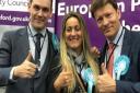 Brexit Party MEPs Michael Heaver, June Mummery, and Richard Tice. Picture: NEIL PERRY