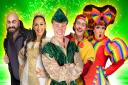 The cast of Robin Hood - the Greatest Pantomime Adventure at Saffron Hall.
