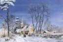 A snowy scene by Debbie Goodman for Dunmow Art Group