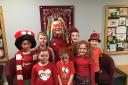 Pupils at Great Dunmow Primary School dressed up for Red Nose Day