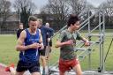 Arron Clark of Grange Farm & Dunmow Runners (left) is beaten into second place by Oscar Graham-Pereira. Picture: GFDR