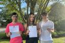Josh, Kira and Zack from Helena Romanes School with their results