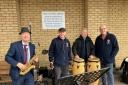 Andrew, Ian, Del and Richard from Great Dunmow Town Band