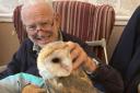 Bonzo the owl visited Hargrave House care home