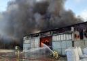 Firefighters are battling a large industrial unit blaze in Braintree