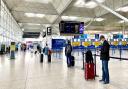 Social distancing in Stansted Airport. Picture: Will Durrant