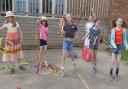 Students having fun at a charity day at St Thomas More School, Saffron Walden