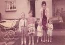 Josephine Coe with her children in Thaxted
