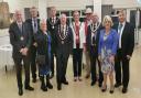 The local mayors including Great Dunmow mayor Patrick Lavelle, with recipients of the Town Awards, David Beedle and John and Helen Wright with Care for your Neighbours at Last Night of the Proms