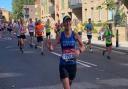 Hannah Mcllvenna of Grange Farm & Dunmow Runners at the 2021 London Marathon.