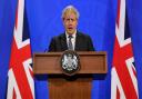 Prime Minister Boris Johnson during a media briefing in Downing Street, London, on COVID-19. Step 3 of the government's roadmap out of lockdown is due no earlier than Monday, May 17.