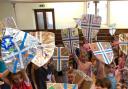 Children made 'shields of faith' at Thaxted Messy Church