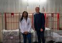 MP Kemi Badenoch with Lee Sheppard at Wiltshire Farm Foods