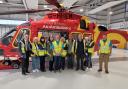 Old Park Meadow team members and gardening club volunteers visited the Essex & Herts Air Ambulance base
