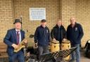 Andrew, Ian, Del and Richard from Great Dunmow Town Band