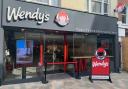 Eatery - The front of the Wendy's fast food restaurant