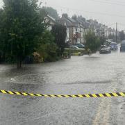 Fire crews from as far away as Thaxted and the Stanford-le-Hope area tackled severe flooding at Buckhurst Hill, near Loughton