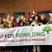 Stop Wethersfield Airfield Prisons protestors lobby councillors attending a Braintree District Council meeting