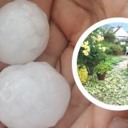 Hailstorms battered parts of Essex yesterday
