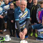 Dunmow Velo is about to turn 6. Members are pictured with a cake at a previous celebration