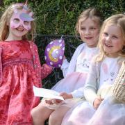 Children taking part in the Easter Egg Hunt at Bridge End Garden, Saffron Walden
