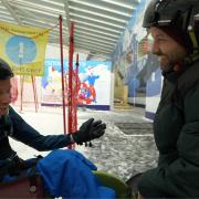 David Richardson from Stansted Mountfitchet met his snow sports hero Ed Leigh