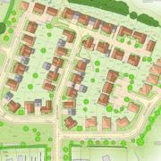 Aerial view of the proposed Stebbing development.