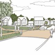 A drawing of the proposed Warish Hall development in Takeley, which has been blocked by councillors