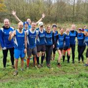 Grange Farm & Dunmow Runners after their cross country race.