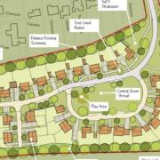 A map of the proposed development in Hatfield Broad Oak