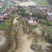 Finchingfield flooding on January 14.