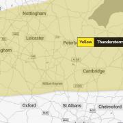 A yellow weather warning has been issued as thunderstorms are expected across the East of England. Picture: MET Office