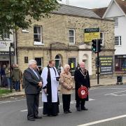 Mayor Patrick Lavelle and Rev Tom Warmington took part in the Armistice Day service in Great Dunmow
