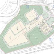 Layout of the plans for a lorry depot in Great Hallingbury. Pic: PRC