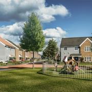 A computer-generated image of what the development at Wood Field, Great Dunmow will look like
