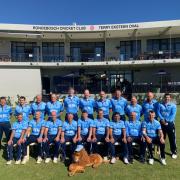The victorious England over-50s team at the World Cup in South Africa