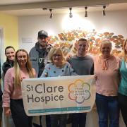 Some of the St Clare Hospice London Marathon team, with Joe Stapleton at the back