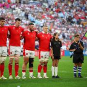 Iris Smith as a mascot at the Rugby World Cup