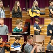 The young musicians who took part in the Rotary Club competition