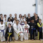Some of the Dunmow students who enjoyed success at Kettering. Picture: DUNMOW TKD