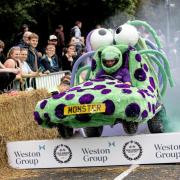 A competitor at a previous Dunmow Soapbox Race